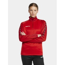 Craft Sport-Langarmshirt Squad 2.0 Halfzip (ergonomisches Design, hohe Elastizität) rot Damen