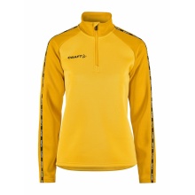 Craft Sport-Langarmshirt Squad 2.0 Halfzip (ergonomisches Design, hohe Elastizität) gelb/gold Damen