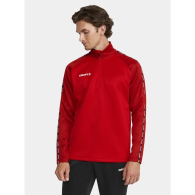 Craft Sport-Langarmshirt Squad 2.0 Halfzip (ergonomisches Design, hohe Elastizität) rot Herren