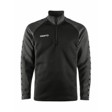 Craft Sport-Langarmshirt Squad 2.0 Halfzip (ergonomisches Design, hohe Elastizität) schwarz/grau Herren