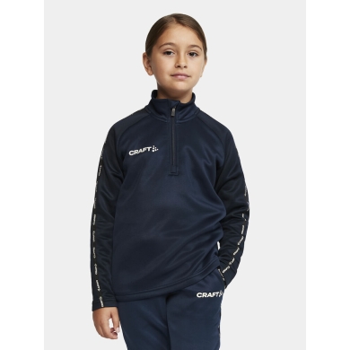 Craft Sport-Langarmshirt Squad 2.0 Halfzip (ergonomisches Design, hohe Elastizität) navyblau Kinder