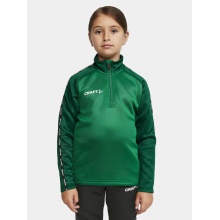 Craft Sport-Langarmshirt Squad 2.0 Halfzip (ergonomisches Design, hohe Elastizität) grün Kinder