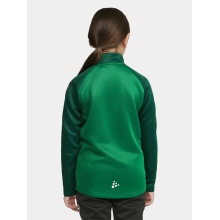 Craft Sport-Langarmshirt Squad 2.0 Halfzip (ergonomisches Design, hohe Elastizität) grün Kinder