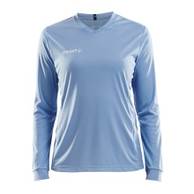 Craft Sport-Langarmshirt (Trikot) Squad Solid - hohe Elastizität, ergonomisches Design - hellblau Damen