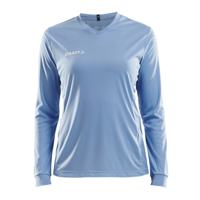 Craft Sport-Langarmshirt (Trikot) Squad Solid - hohe Elastizität, ergonomisches Design - hellblau Damen