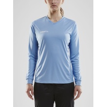 Craft Sport-Langarmshirt (Trikot) Squad Solid - hohe Elastizität, ergonomisches Design - hellblau Damen