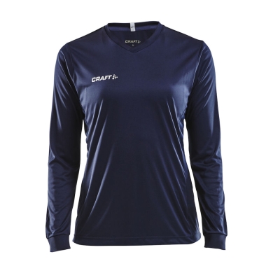 Craft Sport-Langarmshirt (Trikot) Squad Solid - hohe Elastizität, ergonomisches Design - navyblau Damen