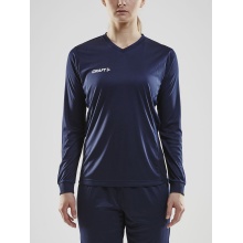 Craft Sport-Langarmshirt (Trikot) Squad Solid - hohe Elastizität, ergonomisches Design - navyblau Damen