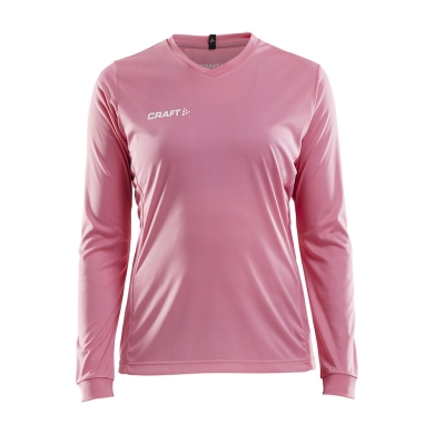 Craft Sport-Langarmshirt (Trikot) Squad Solid - hohe Elastizität, ergonomisches Design - pink Damen