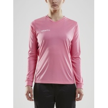 Craft Sport-Langarmshirt (Trikot) Squad Solid - hohe Elastizität, ergonomisches Design - pink Damen