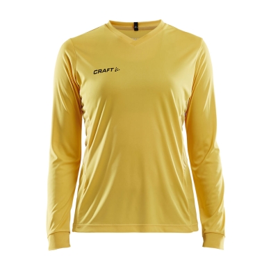 Craft Sport-Langarmshirt (Trikot) Squad Solid - hohe Elastizität, ergonomisches Design - gelb Damen