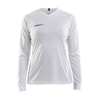 Craft Sport-Langarmshirt (Trikot) Squad Solid - hohe Elastizität, ergonomisches Design - weiss Damen