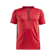 Craft Sport-Polo Pro Control Impact (leicht, atmungsaktiv) rot/schwarz Herren