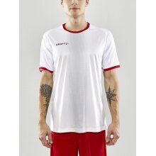 Craft Sport-Tshirt (Trikot) Progress 2.0 Graphic Jersey - leicht, funktionell und Stretchmaterial - weiss/rot Herren