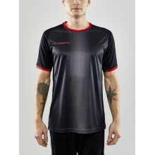 Craft Sport-Tshirt (Trikot) Progress 2.0 Graphic Jersey - leicht, funktionell und Stretchmaterial - schwarz/rot Herren