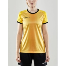 Craft Sport-Shirt (Trikot) Progress 2.0 Graphic Jersey - leicht, funktionell und Stretchmaterial - gelb/schwarz Damen