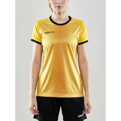 Craft Sport-Shirt (Trikot) Progress 2.0 Graphic Jersey - leicht, funktionell und Stretchmaterial - gelb/schwarz Damen