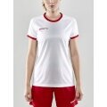 Craft Sport-Shirt (Trikot) Progress 2.0 Graphic Jersey - leicht, funktionell und Stretchmaterial - weiss/rot Damen