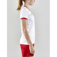 Craft Sport-Shirt (Trikot) Progress 2.0 Graphic Jersey - leicht, funktionell und Stretchmaterial - weiss/rot Damen