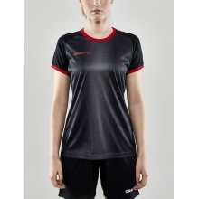 Craft Sport-Shirt (Trikot) Progress 2.0 Graphic Jersey - leicht, funktionell und Stretchmaterial - schwarz/rot Damen