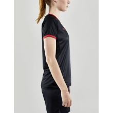 Craft Sport-Shirt (Trikot) Progress 2.0 Graphic Jersey - leicht, funktionell und Stretchmaterial - schwarz/rot Damen