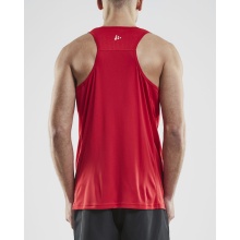 Craft Sport-Tank Rush Singlet (100% Polyester) ärmellos rot Herren