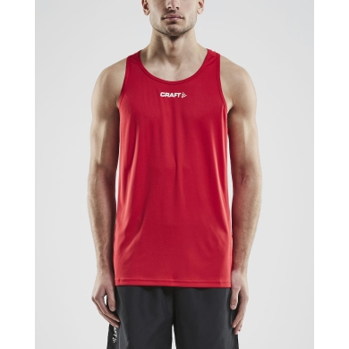 Craft Sport-Tank Rush Singlet (100% Polyester) ärmellos rot Herren