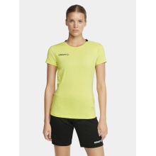 Craft Sport-Shirt Extend Jersey (rec. Polyester, Mesh-Einsätze) gelb Damen