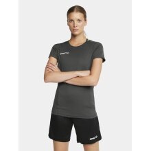 Craft Sport-Shirt Extend Jersey (rec. Polyester, Mesh-Einsätze) asphaltgrau Damen