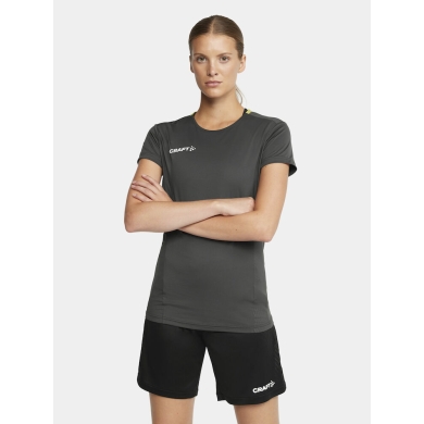 Craft Sport-Shirt Extend Jersey (rec. Polyester, Mesh-Einsätze) asphaltgrau Damen