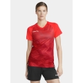 Craft Sport-Shirt (Trikot) Premier Fade Jersey (rec. Polyester, V-Ausschnitt) orange/rot Damen