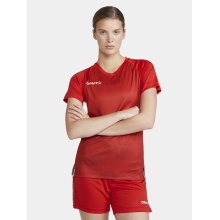 Craft Sport-Shirt (Trikot) Premier Fade Jersey (rec. Polyester, V-Ausschnitt) rot Damen