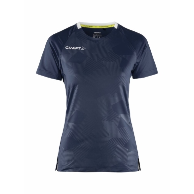 Craft Sport-Shirt (Trikot) Premier Solid Jersey (rec. Polyester, hohe Elastizität) navyblau Damen