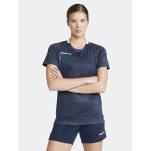 Craft Sport-Shirt (Trikot) Premier Solid Jersey (rec. Polyester, hohe Elastizität) navyblau Damen