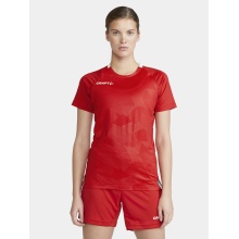 Craft Sport-Shirt (Trikot) Premier Solid Jersey (rec. Polyester, hohe Elastizität) rot Damen