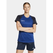 Craft Sport-Shirt Squad 2.0 Contrast Jersey (hohe Elastizität, bequeme Passform) kobaltblau Damen