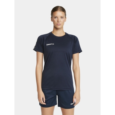 Craft Sport-Shirt Squad 2.0 Contrast Jersey (hohe Elastizität, bequeme Passform) navyblau Damen