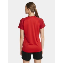 Craft Sport-Shirt Squad 2.0 Contrast Jersey (hohe Elastizität, bequeme Passform) rot Damen