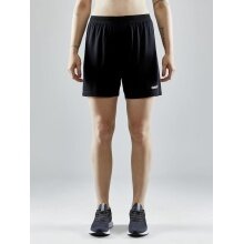 Craft Sporthose (Short) Evolve - leicht, elastischer Hüftbund mit Kordelzug, ohne Seitentaschen - schwarz Damen