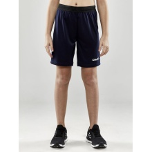 Craft Sporthose (Short) Evolve - leicht, elastischer Hüftbund mit Kordelzug, ohne Seitentaschen - navyblau Kinder