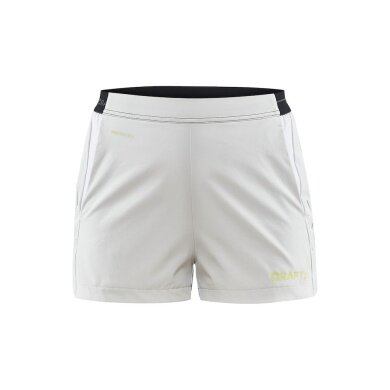 Craft Sporthose (Short) Pro Control Impact - elastisches Material, mit Innenslip - weiss/lime Damen