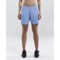 Craft Sporthose (Short) Squad Solid - ohne Innenshort, elastisches Material - hellblau Damen