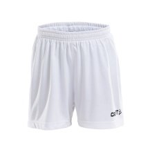 Craft Sporthose (Short) Squad Solid WB - mit Innenshort, elastisches Material - weiss Kinder