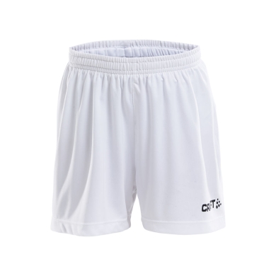 Craft Sporthose (Short) Squad Solid WB - mit Innenshort, elastisches Material - weiss Kinder