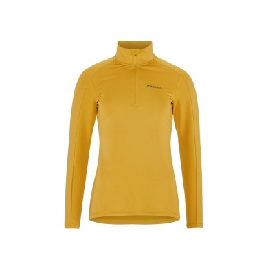 Craft Sport-Langarmshirt CORE Gain (Midlayer, Half-Zip) gelb Damen