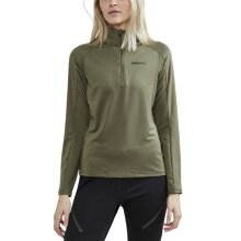 Craft Sport-Langarmshirt CORE Gain (Midlayer, Half-Zip) khakigrün Damen