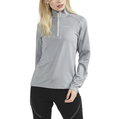 Craft Sport-Langarmshirt CORE Gain (Midlayer, Half-Zip) hellgrau Damen