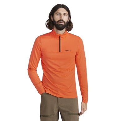 Craft Sport-Langarmshirt CORE Gain (Midlayer, Half-Zip) orange Herren