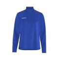 Craft Sport-Langarmshirt Squad Go Halfzip (Stehkragen, 100% rec. Polyester) kobaltblau Damen