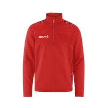 Craft Sport-Langarmshirt Squad Go Halfzip (Stehkragen, 100% rec. Polyester) rot Kinder